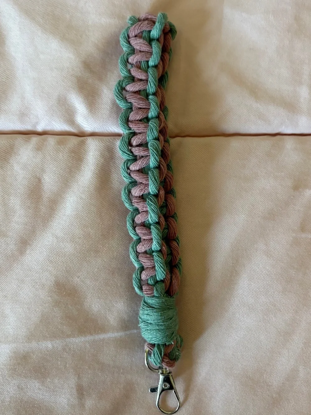 cute handmade macrame wristlet for women